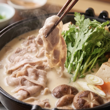 【6月開始】2種の豚で美肌豆乳すき焼き【夏の雅-みやび-コース】4000円★飲み放題付6000円