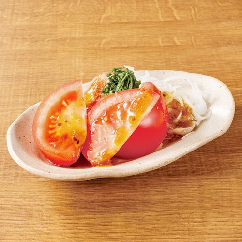 나스노 얕은 절임 / 히말라야 바위 소금으로 완성 된 완두콩 / 차가운 토마토와 양파