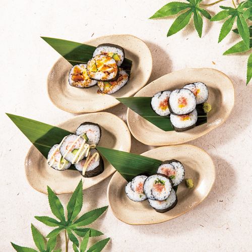 Various sushi rolls