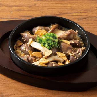 砂肝のねぎ塩ガーリック炒め