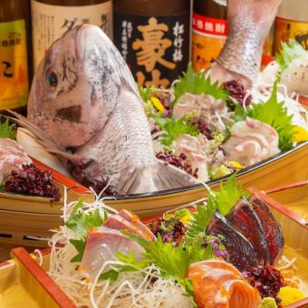個室有り■北陸の旬を満喫■のどくろ刺身・のどぐろ塩焼きなど全8品飲み放題付コース6000円