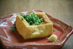 Freshly fried tofu