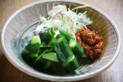 spicy miso cucumber