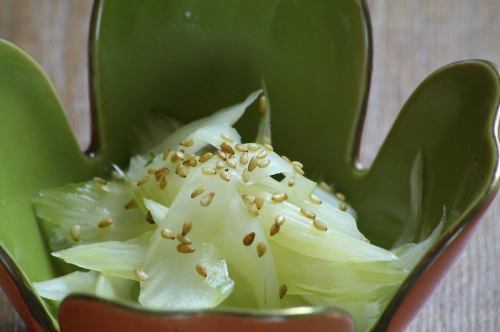 Sweet and sour pickled celery
