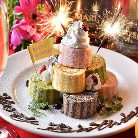 デザートプレートは誕生日&記念日のサプライズに大好評です♪