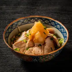 Chicken and green onion ponzu sauce