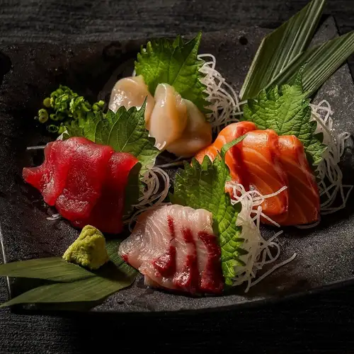 Assortment of four kinds of sashimi