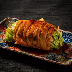 Lettuce wrapped in meat