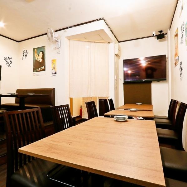 The spacious space is perfect for large gatherings! The restaurant can be rented out for private use for 16 to 20 people, so you can enjoy yourself to the fullest.We offer a Wagyu beef tasting plan perfect for a lavish banquet for 4,000 yen (tax included) or 5,000 yen (tax included)! It includes 3 hours of all-you-can-drink and allows you to enjoy Wagyu beef yukhoe and lean fish sashimi at a reasonable price, so please take advantage of it.