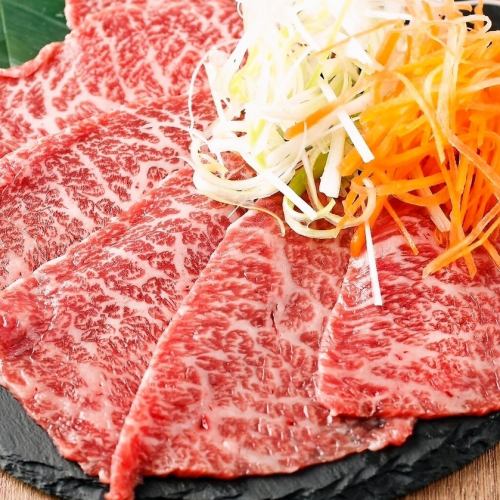 Grilled Wagyu beef shabu-shabu