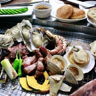 【6/1~9/30期間限定！BBQプラン】2名様～夏のかき小屋ビアホール＋1100円で飲み放題追加可◎
