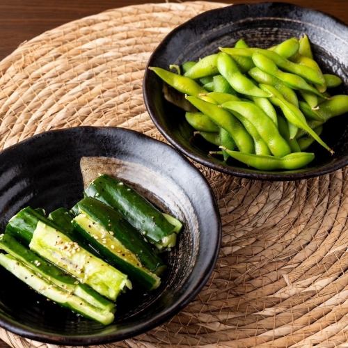 塩枝豆＆塩だれきゅうり