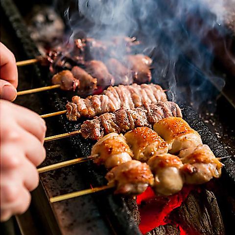 Charcoal-grilled chicken prepared by skilled chefs