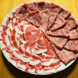 Shabu-shabu of Japanese Black Beef and Black Pork