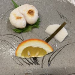 Grilled pufferfish milt