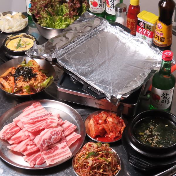 【韓国で大流行★】冷凍サムギョプサルネンサム食べ飲み放題コース
