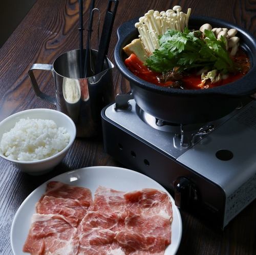 豚肉麻辣湯鍋定食