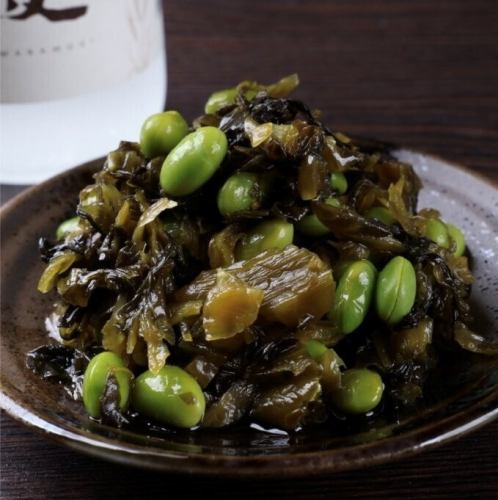 枝豆と高菜の和え物