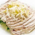 蒸し鶏のネギソースかけ/クラゲの冷菜/牛センマイのピリ辛ソースかけ　各