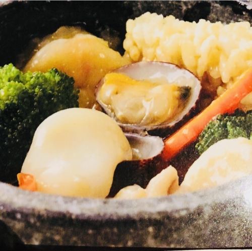 五目おこげ/エビのマユネーズ和え　各