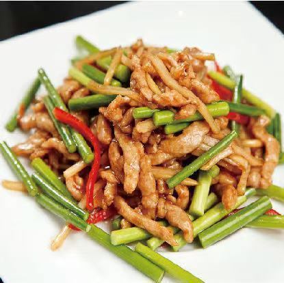 豚肉とにんにくの芽炒め