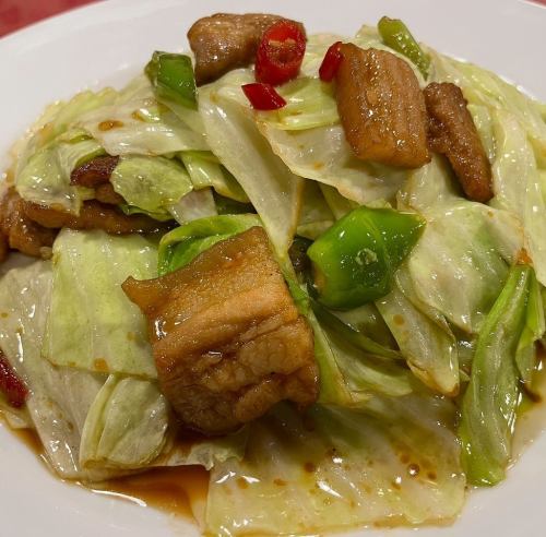 キャベツのピリ辛炒め