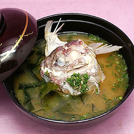 Rough soup (miso, red soup, soup), miso soup (sea lettuce), red soup (sea lettuce), soup (three leaves, etc.)