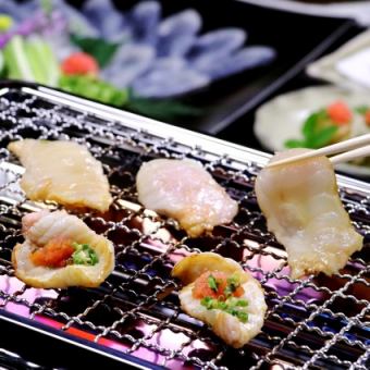 [Private rooms available x individual servings] Fugu sashimi, seared fugu, and grilled fugu... "Fugu course" 7,700 yen