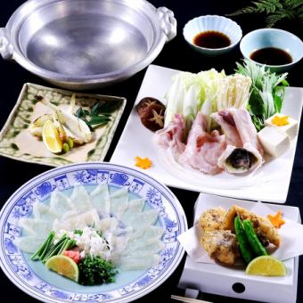 [Private rooms available x individual servings] A luxurious fugu course including fugu sashimi, fried fugu, and fugu chirinabe... 6,600 yen