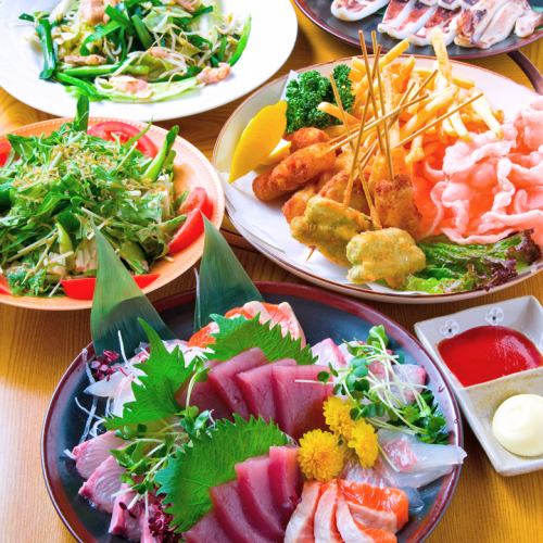 お造りの入った一品コース