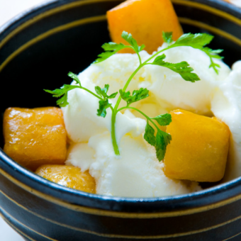 バニラアイス/柚子シャーベット