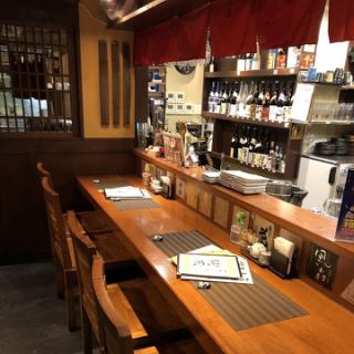 お一人様でも安心のカウンター◎