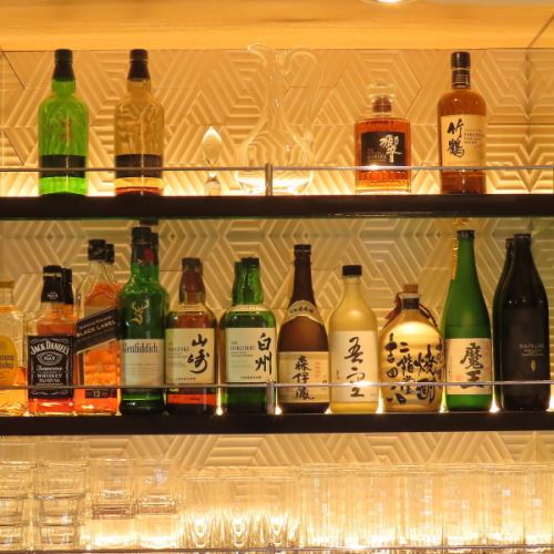【種類豊富なウイスキー】