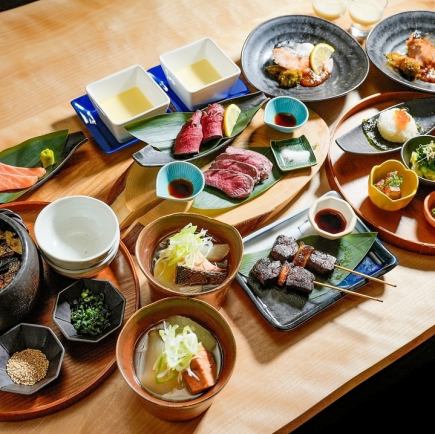 【虾夷鹿与春季食材套餐：7000日元】