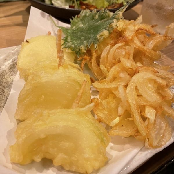 [Perfect for spring] New onion tempura