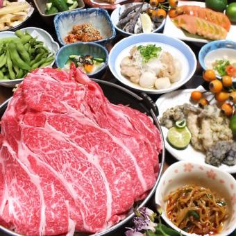 （牛肉/猪肉）寿喜烧+2小时【无限畅饮】5,500日元→5,000日元