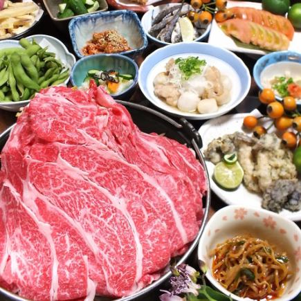 （牛肉/豬肉）壽喜燒+2小時【無限暢飲】5,500日圓→5,000日圓