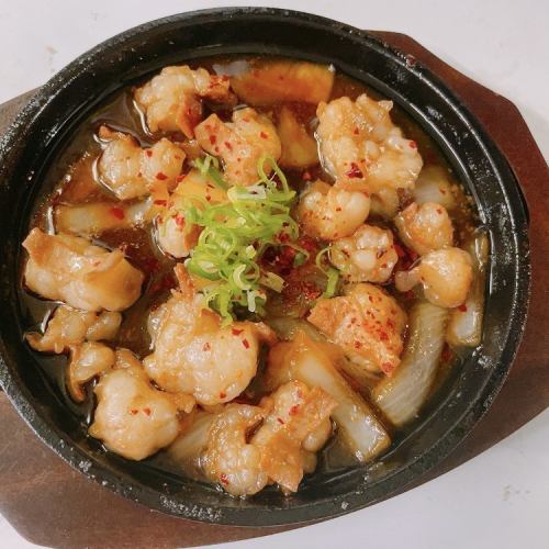 Wagyu hormone spicy iron plate