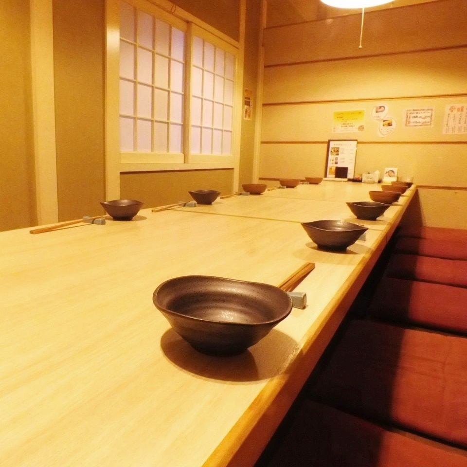 Hinata is fully equipped with private rooms with sunken kotatsu! From small groups to a maximum of 30 people OK