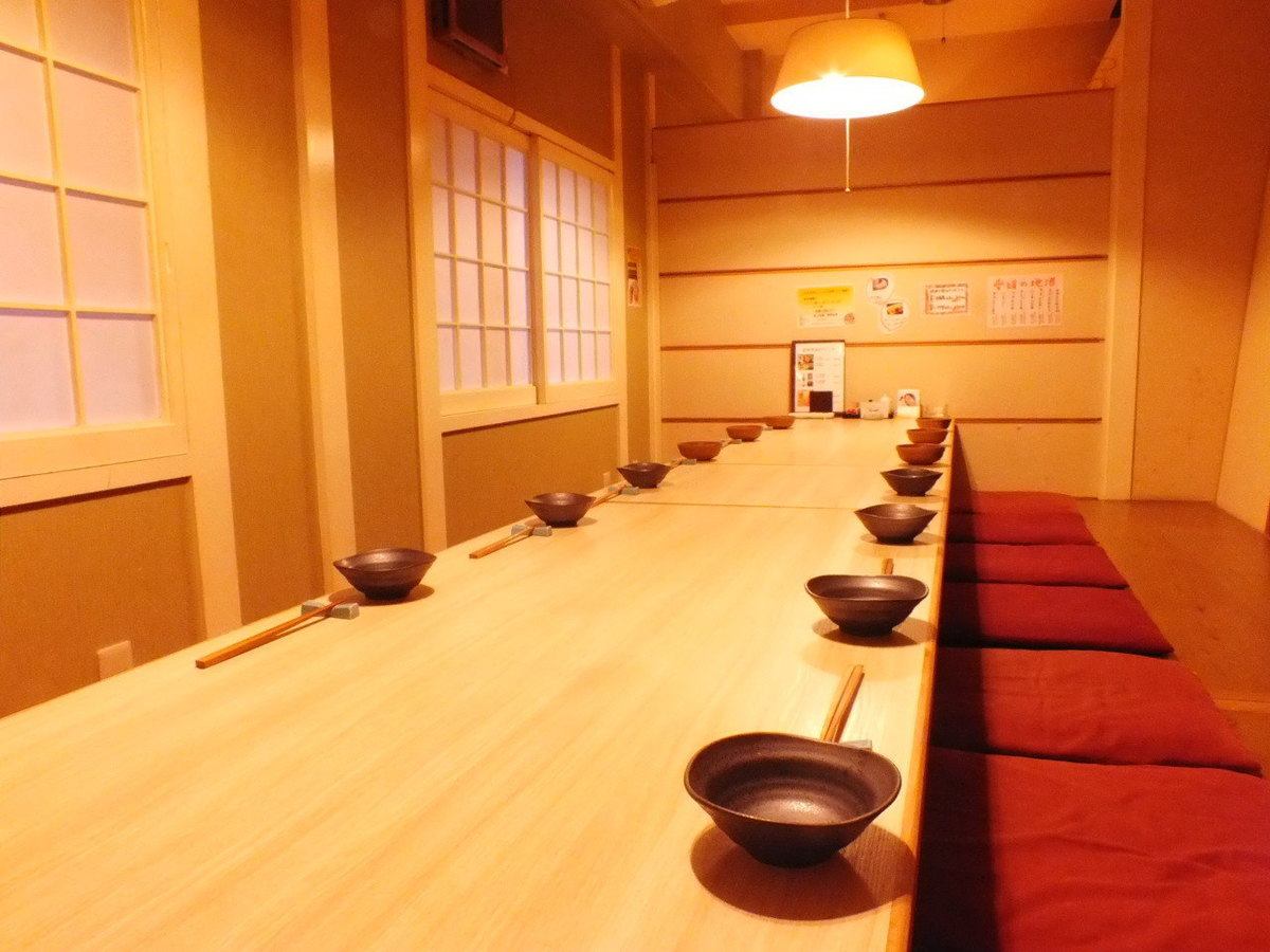 All seats are private rooms with sunken kotatsu! Suitable for medium-sized banquets up to 30 people!