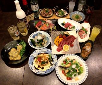 【熊本県産赤牛カルビ食べ放題付き】馬刺し 辛子蓮根など郷土料理10品&飲み放題120分⇒6900円