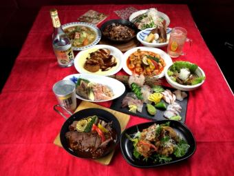 【期間限定!宴会コース】ボリューム満点!お料理 全8品&飲み放題120分⇒3500円/金麦付き4000円