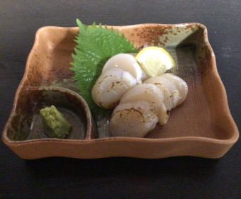 ほたて刺し/赤海老刺し