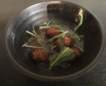 鶏つくね甘酢和え