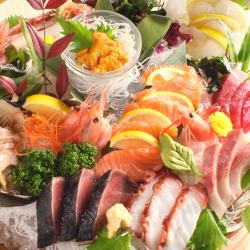 Seven kinds of sashimi