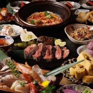 【春の桜宴】『団欒・天下コース』土鍋や和牛炭火焼きなど全11品3時間飲み放題付き6,500円