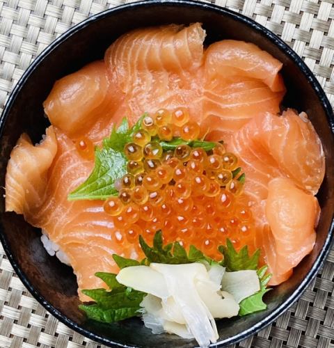 salmon salmon roe bowl