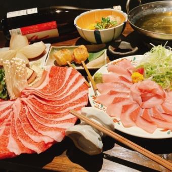 New Year only! [150 minutes all-you-can-drink shabu-shabu course with Nada yellowtail from Ehime prefecture and domestic Japanese black beef] 7,000 yen