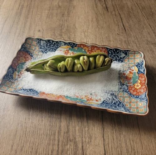 Baked broad beans