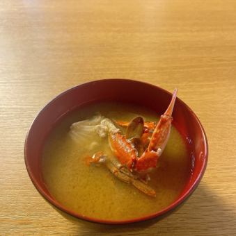 Blue crab miso soup